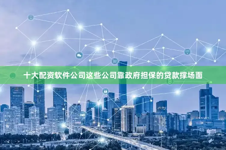 十大配资软件公司这些公司靠政府担保的贷款撑场面